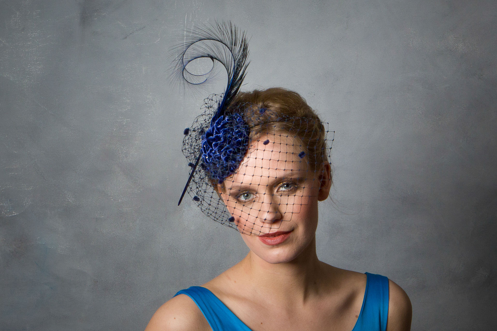 8. Royal Blue Bridal Hair Headband - wide 5