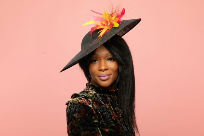 Black Wedding Hats Archives - Sahar Millinery | London