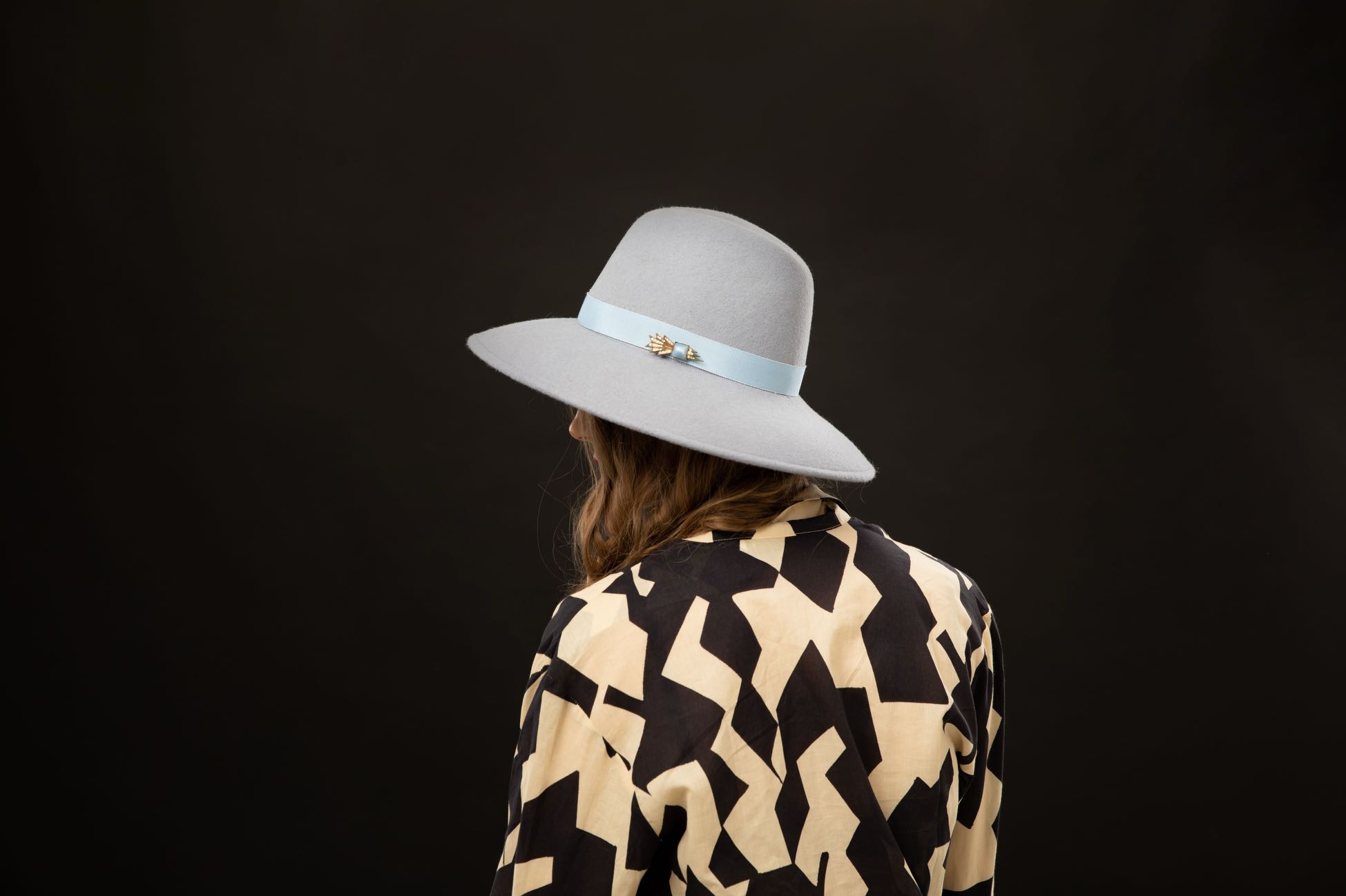 Pale Blue Ladies Fedora