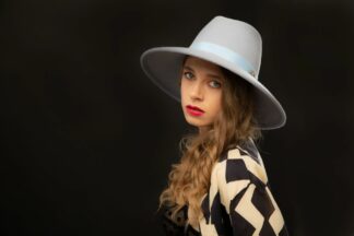 Pale Blue Ladies Fedora