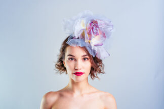 Lilac Light: Lilac flower headpiece