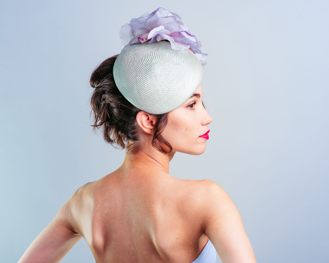 Pastel Belle: Lilac and pastel green flower fascinator