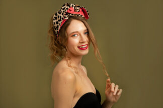 The Bombshell: Pink and Leopard Print Headband